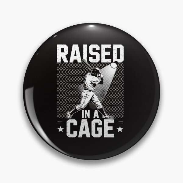 Item preview, Raised In A Cage Baseball Softball Training Batter Catcher designed and sold by HesterFoley.