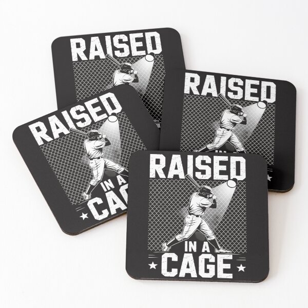 Item preview, Raised In A Cage Baseball Softball Training Batter Catcher designed and sold by HesterFoley.