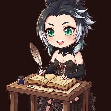 Artwork thumbnail,  Chibi Rhallah Reed Writing by RhallahReed