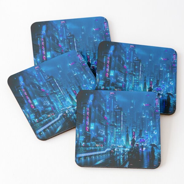 Item preview, Cyberpunk Sci Fi City designed and sold by SofiaStutio.