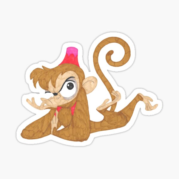 Abu Monkey Sticker for Sale by Ghostfoxshop