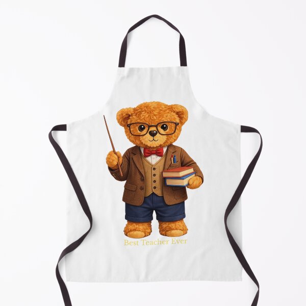 Item preview, Cute Teacher Teddy Bear with Glasses, Books and Pointer designed and sold by CuteBear87.