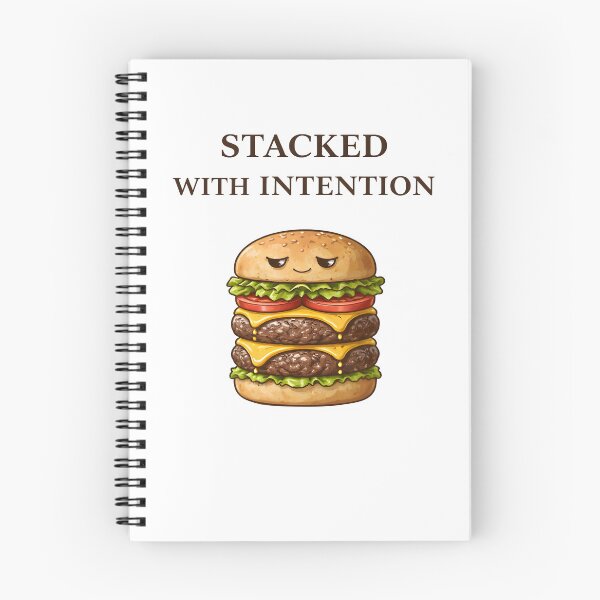 Item preview, Stacked With Intention – Burger Mindset Food Philosophy Shirt designed and sold by Snackwear Apparel.