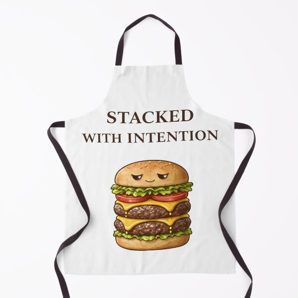 Item preview, Stacked With Intention – Burger Mindset Food Philosophy Shirt designed and sold by Snackwear Apparel.