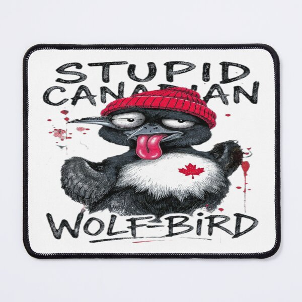 Item preview, Stupid Canadian Wolf Bird Funny Loon Retro Tee designed and sold by DailySparks.