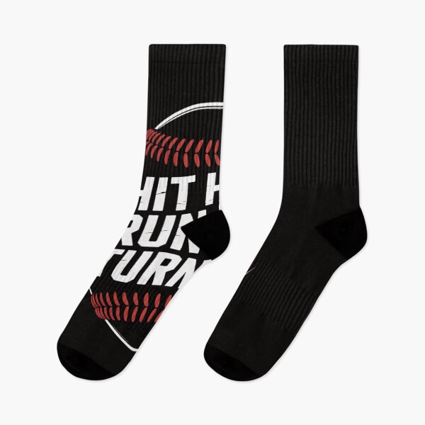 Item preview, Hit Hard Run Fast Turn Left Funny Baseball Player & Fan designed and sold by PattonJillian.