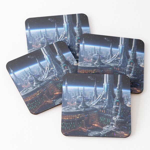 Item preview, Futuristic Space Capital City Under Alien Skies designed and sold by athanasioungr.