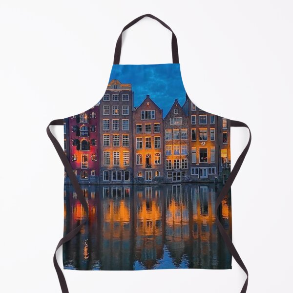 Item preview, Amsterdam Canal Houses Night Reflection Netherlands designed and sold by SofiaStutio.