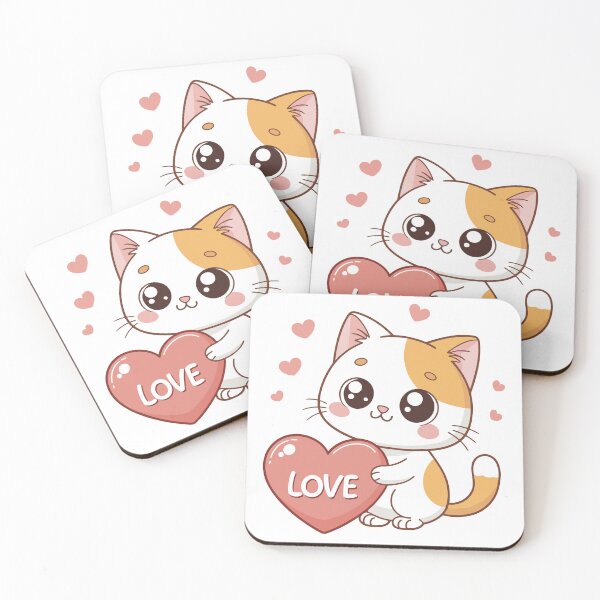 Item preview, Cute cat with a heart and love designed and sold by gigimoog.
