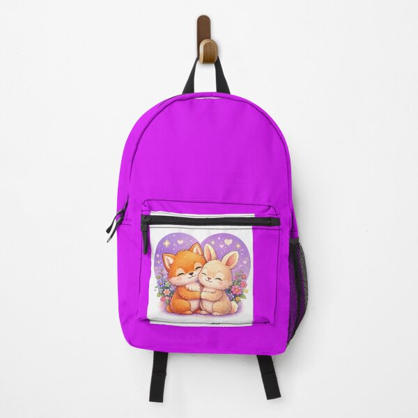 Item preview, Cute Fox and Bunny Hug – Kawaii Love Illustration designed and sold by Antonia2412.