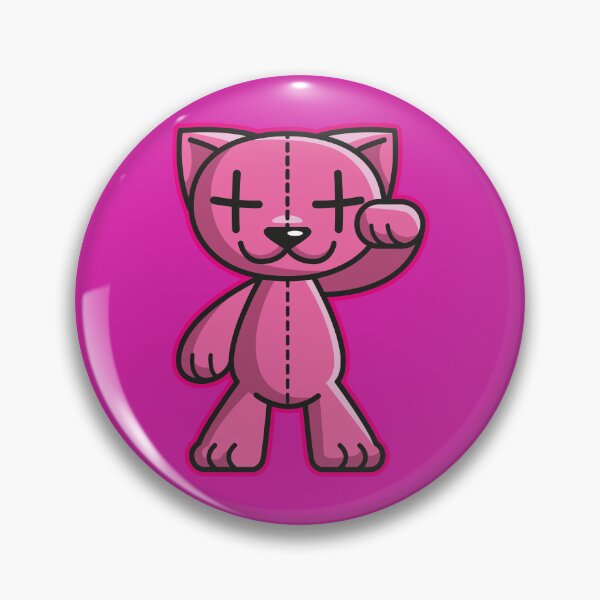 Item preview, Cute Pink Plush Cat – Kawaii Stuffed Animal Aesthetic Illustration designed and sold by MerlinWear.