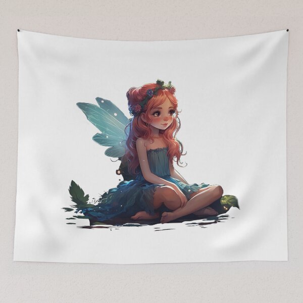 Item preview, Beautiful fairy with flower wreath designed and sold by MZ-Wunderwelt.