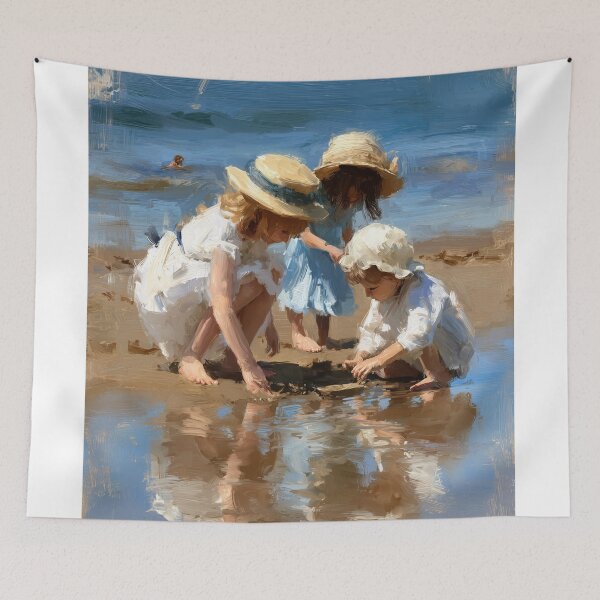 Item preview, Children Playing by the Beach designed and sold by lautir.