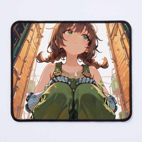 Item preview, JUNO: Urban Garden Alleyway Crouch | Cute Solarpunk Anime Girl designed and sold by Sytrics.