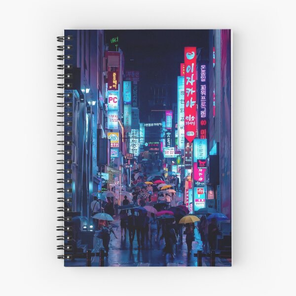 Item preview, Seoul Rainy Night Neon Street Korea Cyberpunk designed and sold by SofiaStutio.