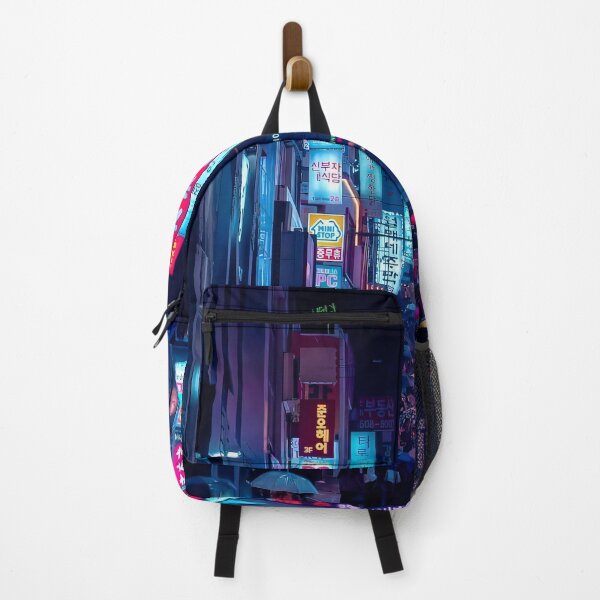 Item preview, Seoul Rainy Night Neon Street Korea Cyberpunk designed and sold by SofiaStutio.