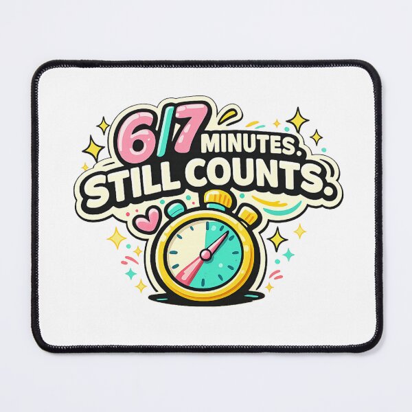 Item preview, 6/7 Minutes Still Counts Funny Meme Gym Shirt  designed and sold by LazyCouchGym.