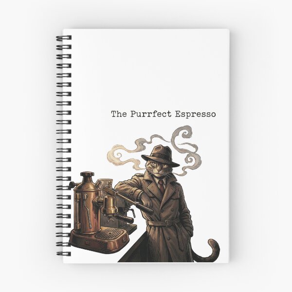 Item preview, The Purrfect Espresso – Noir Cat Barista designed and sold by Born to Flow.