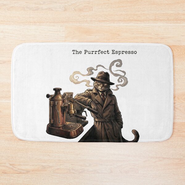 Item preview, The Purrfect Espresso – Noir Cat Barista designed and sold by Born to Flow.