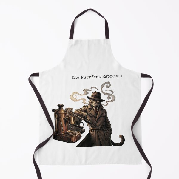 Item preview, The Purrfect Espresso – Noir Cat Barista designed and sold by Born to Flow.