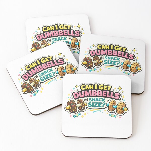 Item preview, Can I Get Dumbbells in Snack Size? – Funny Gym Humor Design designed and sold by LazyCouchGym.