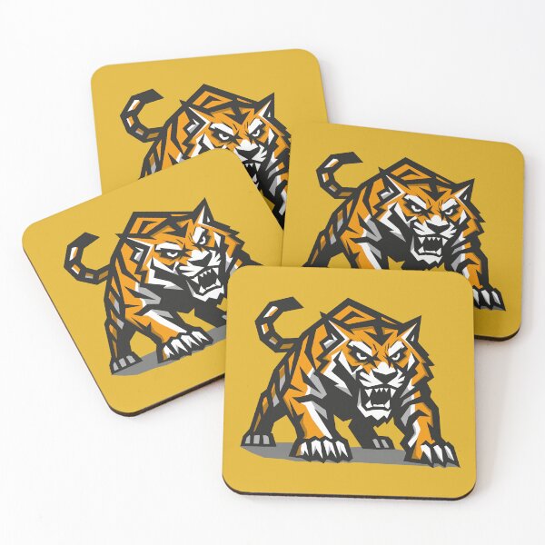 Item preview, Angry Tiger with Sharp Lines – Geometric Fierce Tiger Illustration designed and sold by MerlinWear.