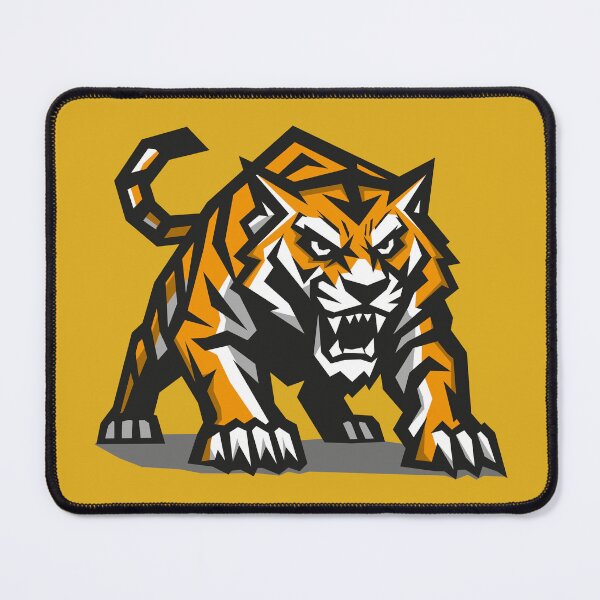 Item preview, Angry Tiger with Sharp Lines – Geometric Fierce Tiger Illustration designed and sold by MerlinWear.