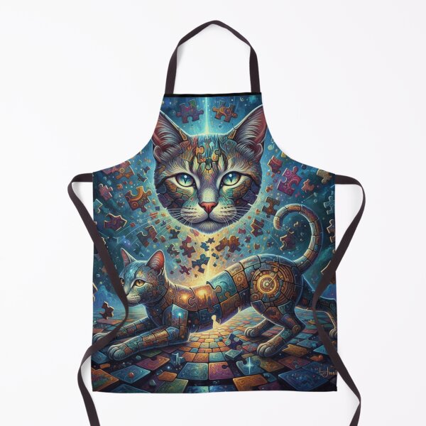 Item preview, Abstract Puzzle Cat T-shirt designed and sold by tSpins.