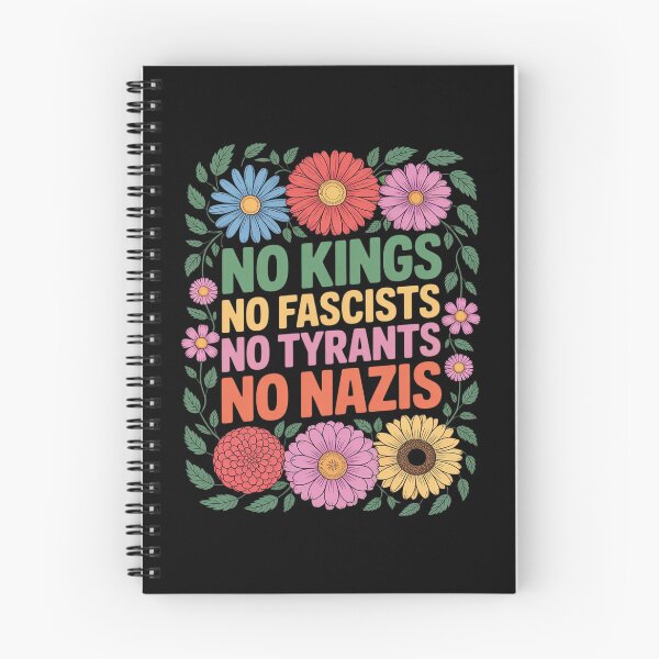 Item preview, No Kings in America No Fascists Resist Trump Boho Floral designed and sold by joyouartArt.