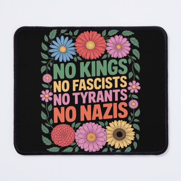 Item preview, No Kings in America No Fascists Resist Trump Boho Floral designed and sold by joyouartArt.