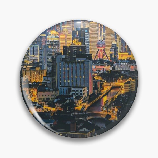 Item preview, Shanghai Skyline Night Oriental Pearl Tower China designed and sold by SofiaStutio.