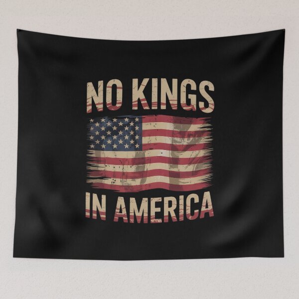Item preview, No Kings In America USA Flag Democracy designed and sold by joyouartArt.