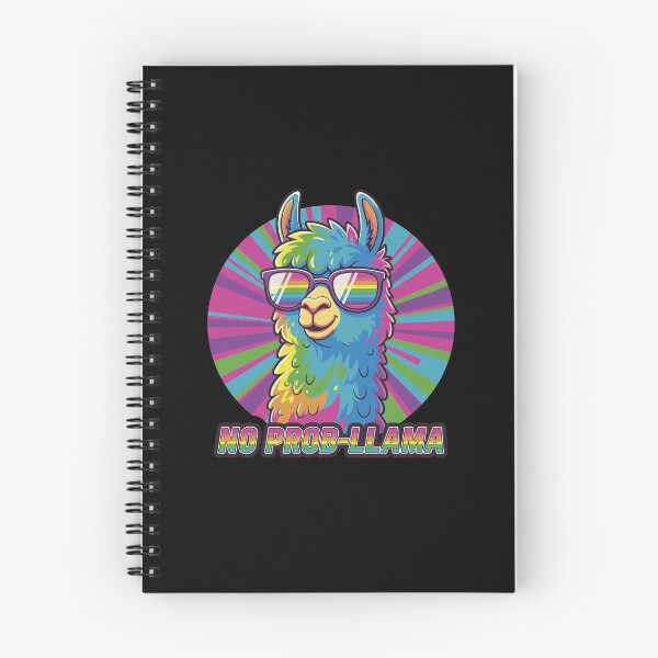 Item preview, No Prob-Llama: funny colorful llama with sunglasses designed and sold by Yeicoboo.