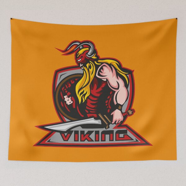 Item preview, Viking Warrior Mascot Logo – Fierce Norse Fighter Emblem Design designed and sold by MerlinWear.