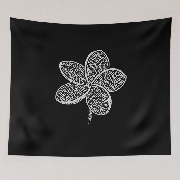 Item preview, Plumeria Frangipani Tropical Dot Art designed and sold by ConcienciaEco.
