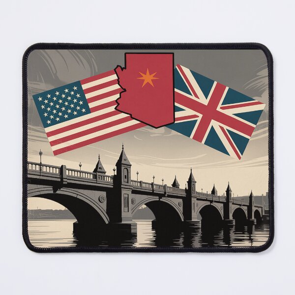 Item preview, London Bridge Lake Havasu Flag designed and sold by PattonJillian.