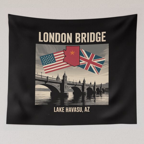 Item preview, London Bridge Lake Havasu Flag designed and sold by PattonJillian.