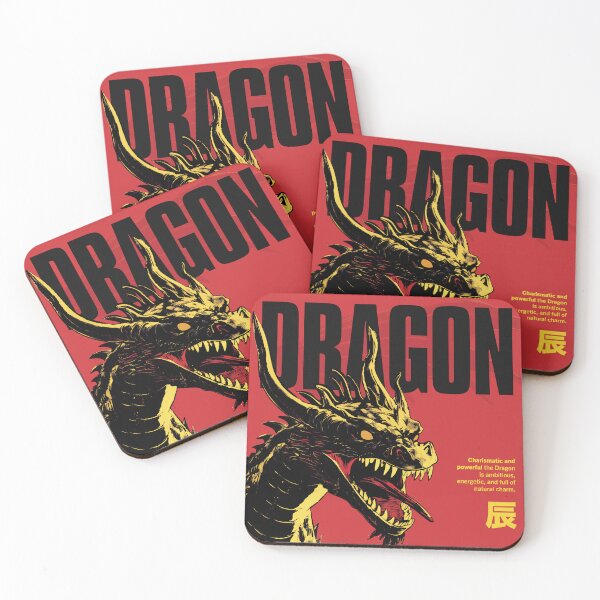 Item preview, Year of the Dragon Gift – Chinese Zodiac Dragon Retro Art designed and sold by Faux Charisma.