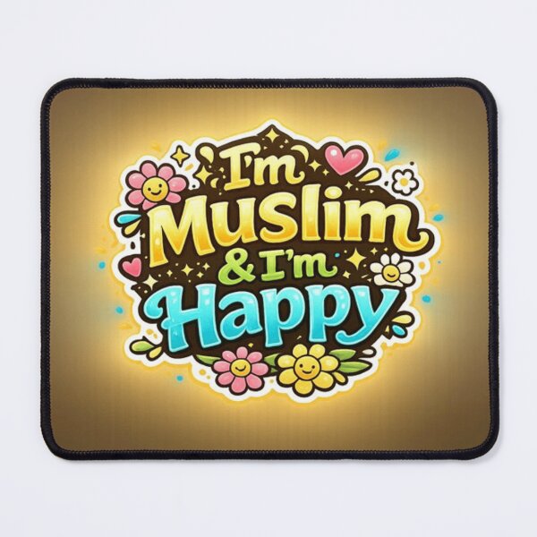 Item preview, Title: I’m Muslim & I’m Happy – Cute Positive Islamic Design designed and sold by sami88art.