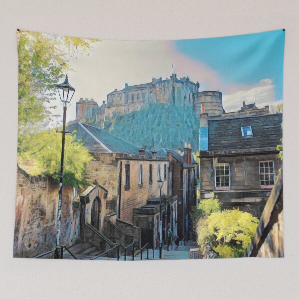 Item preview, Edinburgh Castle Vennel Steps Scotland Old Town designed and sold by SofiaStutio.