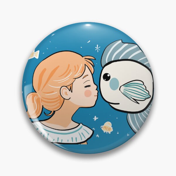Item preview, A Girl and a Fish designed and sold by RioCariocaClub.