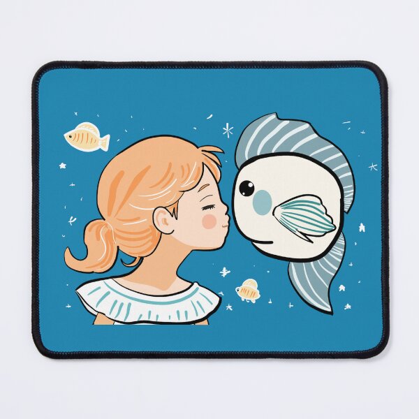Item preview, A Girl and a Fish designed and sold by RioCariocaClub.