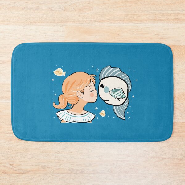 Item preview, A Girl and a Fish designed and sold by RioCariocaClub.