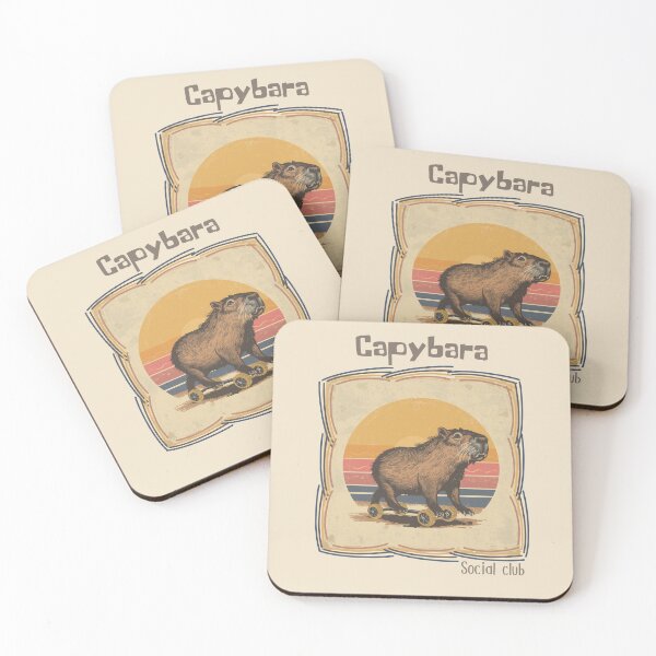 Item preview, Capybara Social Club – Retro Capybara Illustration with Vintage Style designed and sold by JuanaDesigns.