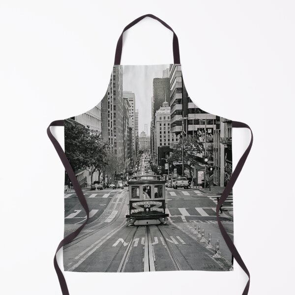 Item preview, San Francisco Cable Car Black White California Street designed and sold by SofiaStutio.