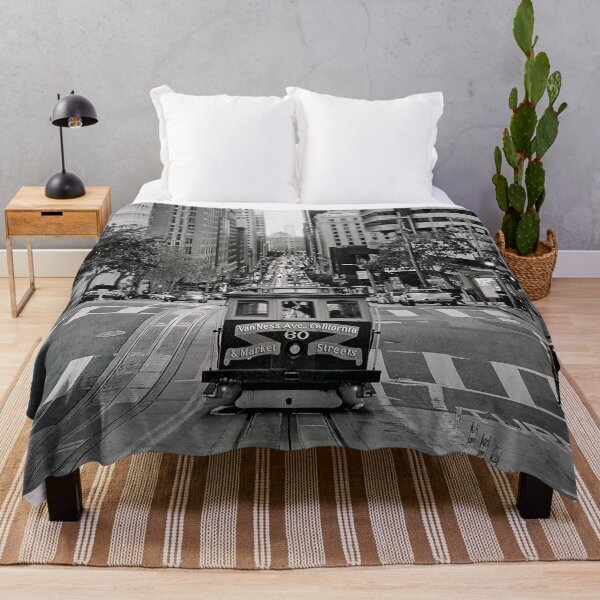 Item preview, San Francisco Cable Car Black White California Street designed and sold by SofiaStutio.