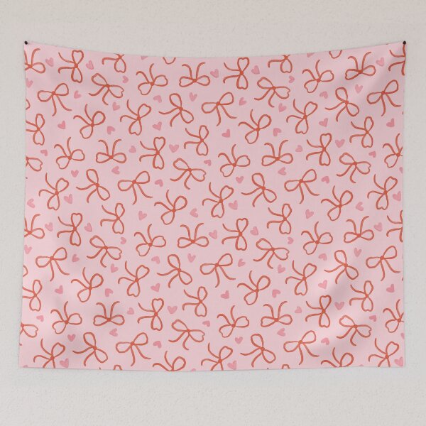 Item preview, Lovely hand-painted bows and hearts | Red & pink coquette designed and sold by Illustrated by Nat.