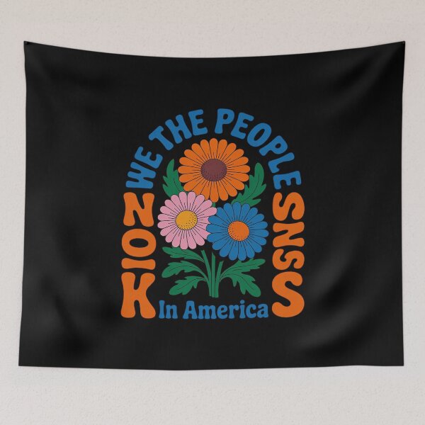 Item preview, No Kings in America We The People Boho Floral lovers designed and sold by joyouartArt.