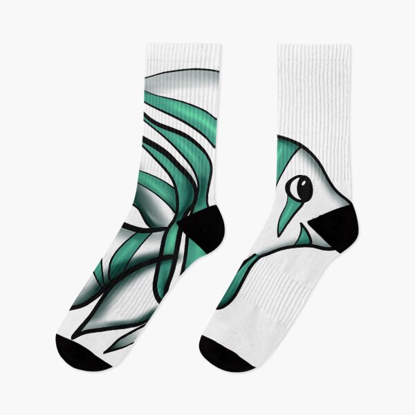 Item preview, Stylized teal and silver tropical fish illustration designed and sold by LYAN-STORE.