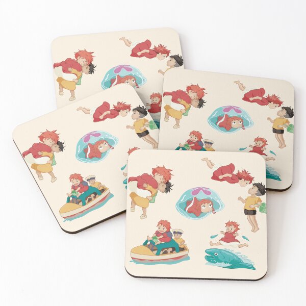 Item preview, Ponyo on the Cliff – Ponyo and Sôsuke designed and sold by madebymirabelle.